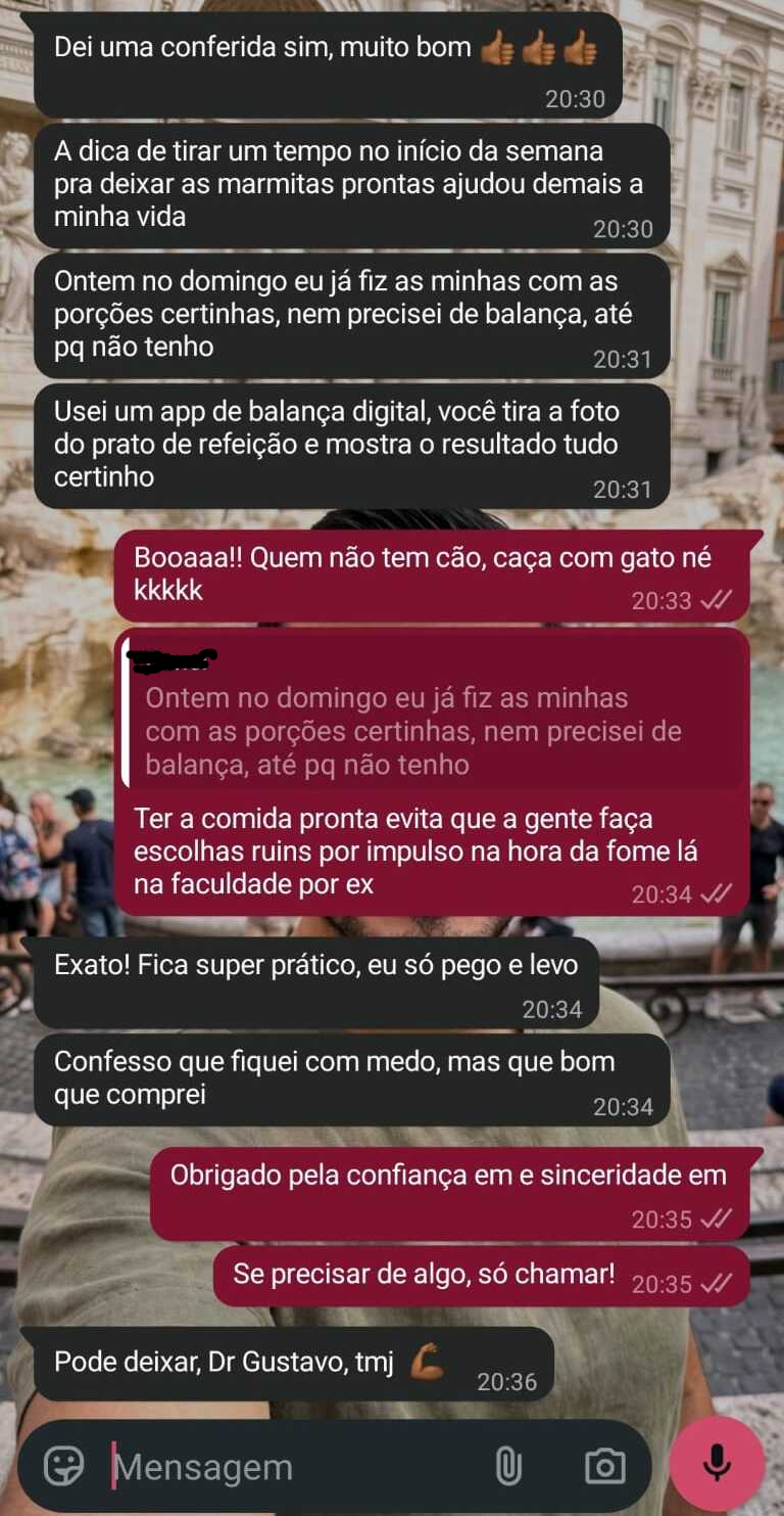 Aluno conta como preparar as refeições com antecedência facilitou sua rotina corrida